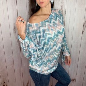 Teal chevron top